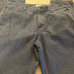 Mens Gray Chinos 34W 32L Slim Fit